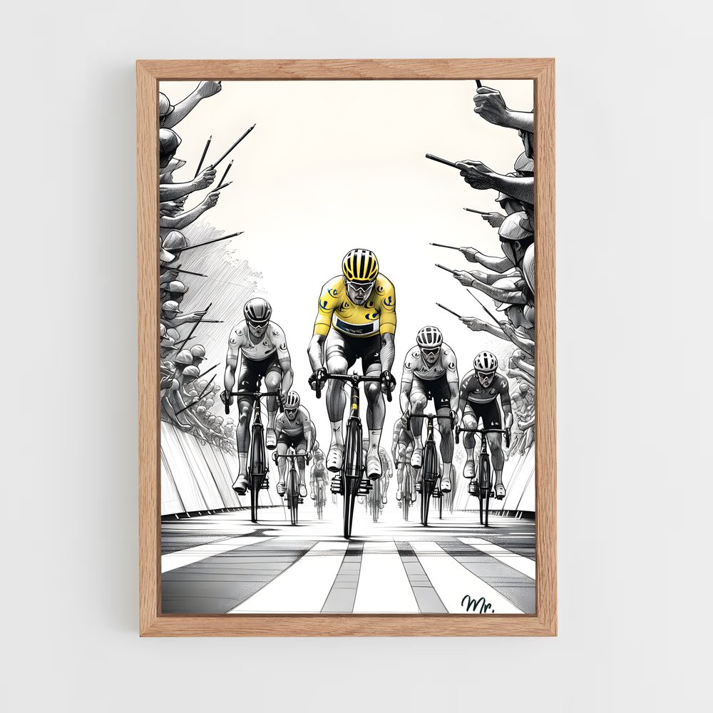 Poster En Route pour le Maillot Jaune – affiche Cyclisme (vue 4)